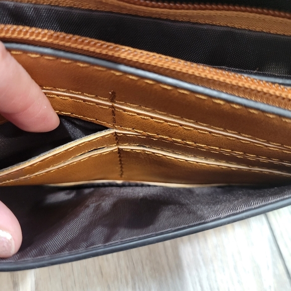 Crossbody Purse faux leather clasp closure Women's One Size brown - Picture 3 of 8